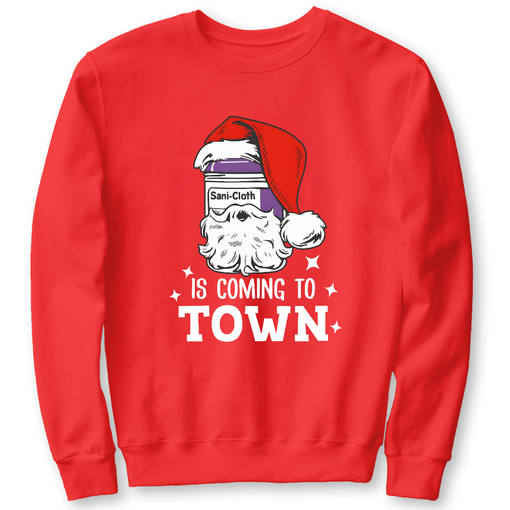 Funny Santa Nurse Medical Assistant Christmas Cotton Pullover Sweatshirt