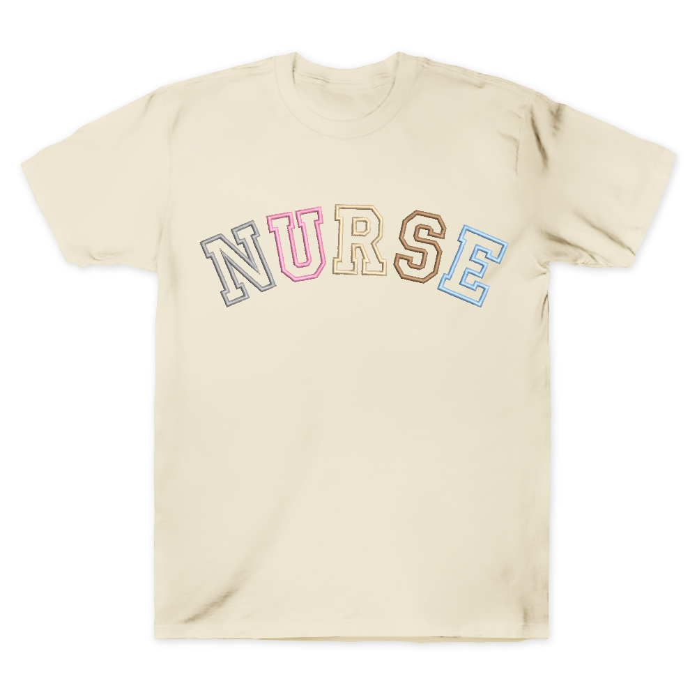 Embroidered Nurse Cotton Doctor T-shirt