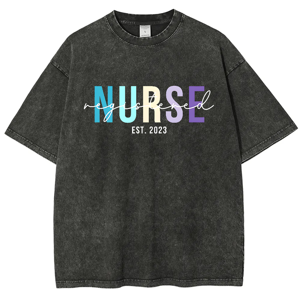 Registered Nurse Vintage Washed T-shirt