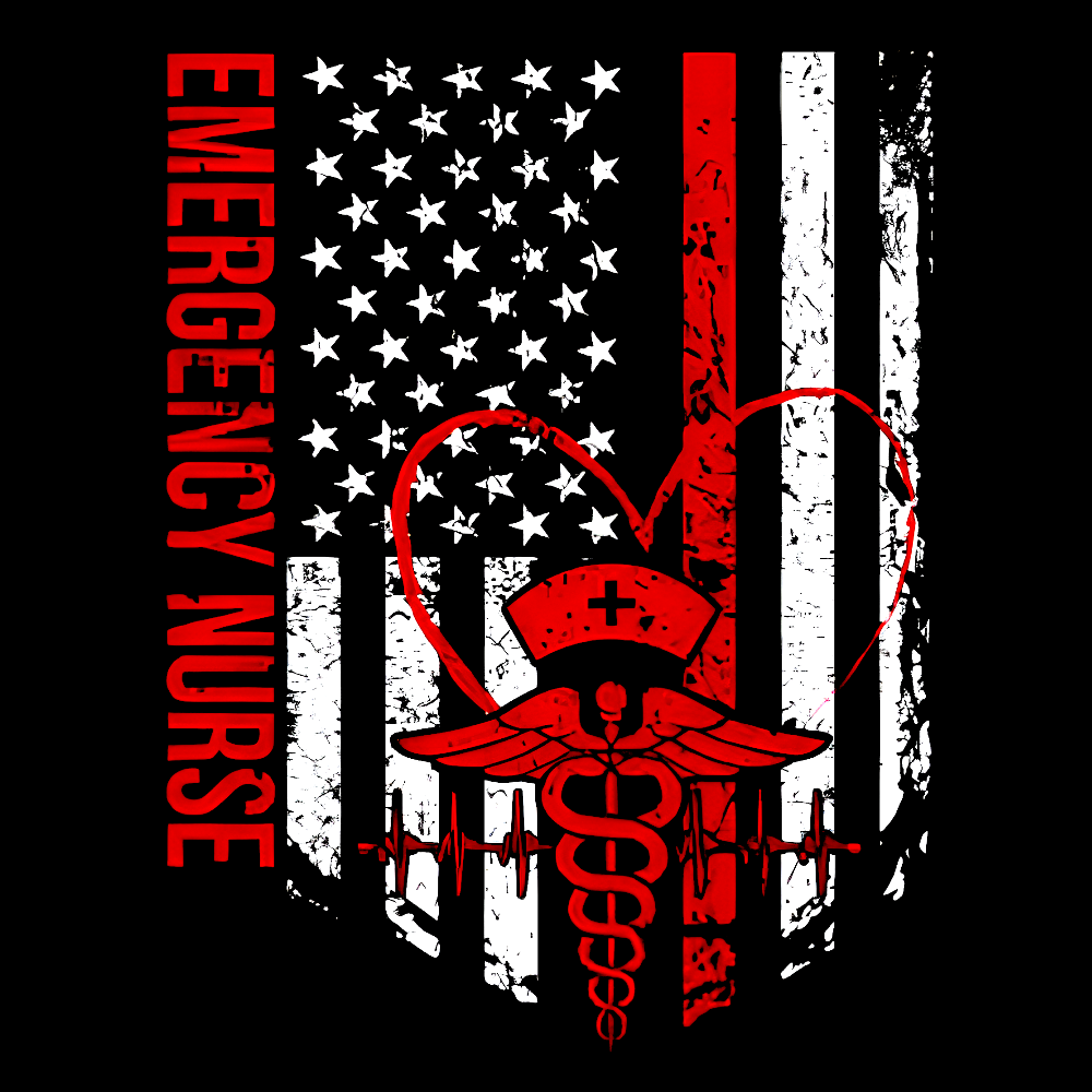 RN Nurse Flag Cotton Pullover Sweatshirt