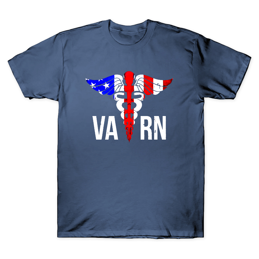 VA RN Nurse Symbol Flag Cotton Doctor T-shirt