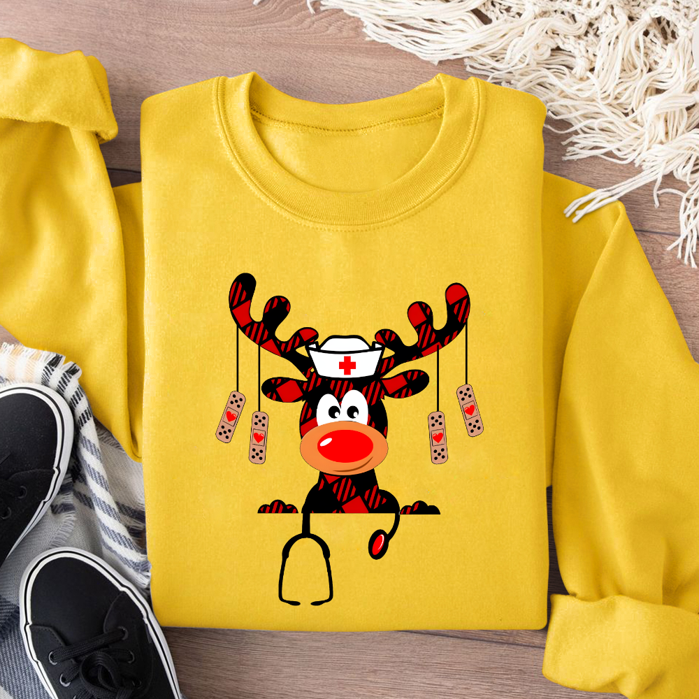 Stethoscope Nurse Cotton Pullover Sweatshirt