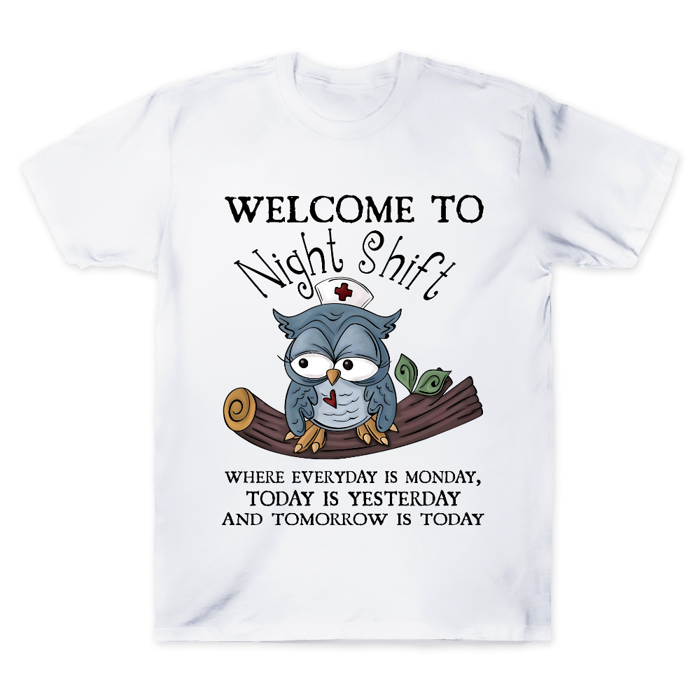 Welcome Come To Night Shift Cotton Doctor T-shirt