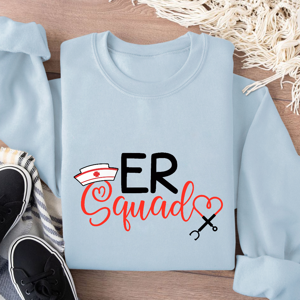 Er Nurse Squad Cotton Pullover Sweatshirt