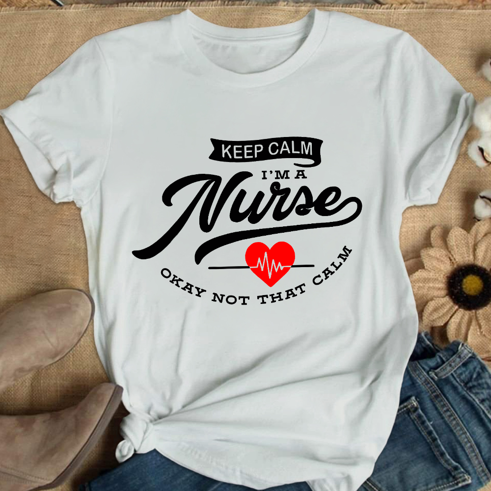 Keep Calm I‘m A Nurse Cotton Nurse T-shirt