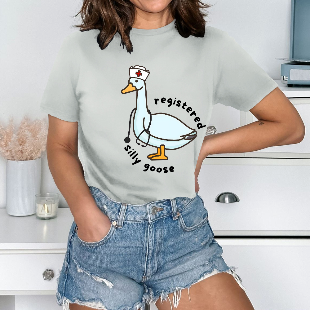 Registered Silly Goose Cotton Nurse T-shirt
