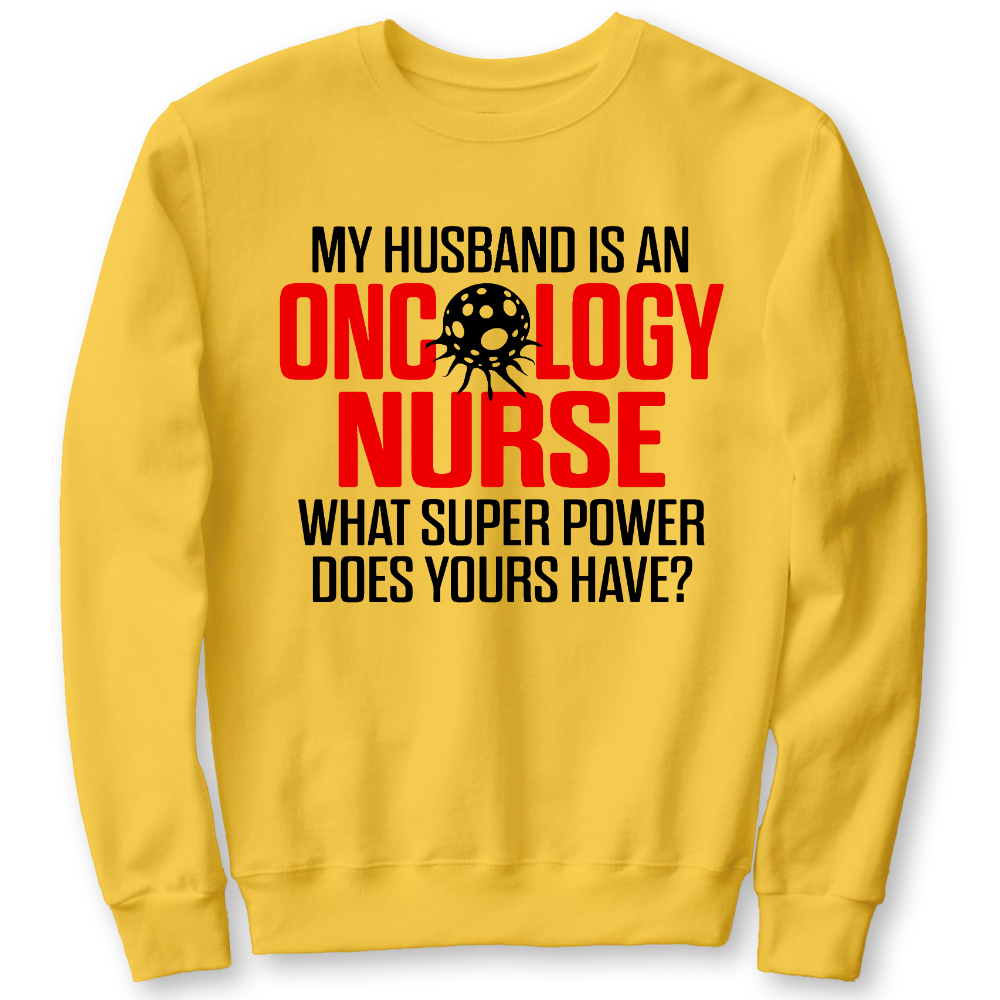 Oncology Nurse Husband Cotton Pullover Sweatshirt
