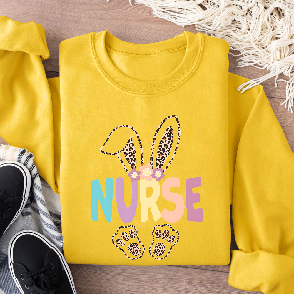 Easter Bunny Cotton Pullover Sweatshirt