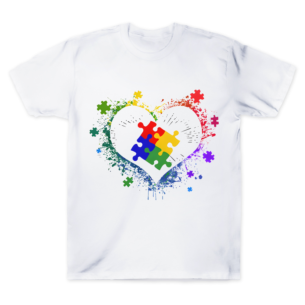Autism Awareness Love Heart Cotton Doctor T-shirt