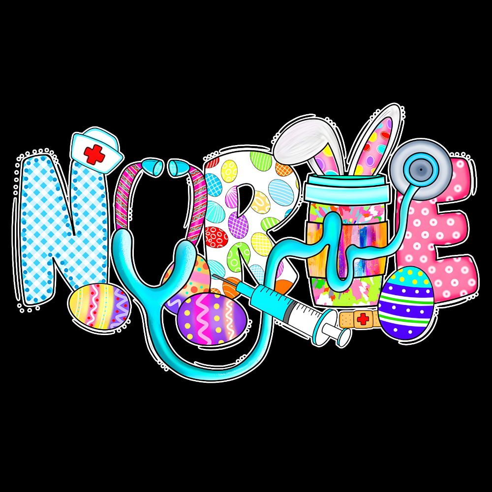 Easter Gnomes Cute Bunny Cotton Nurse T-shirt