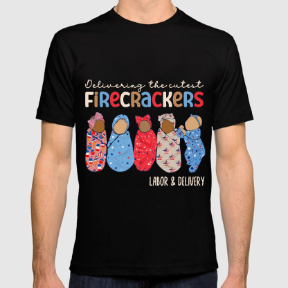 4th Of July Labor And Delivery Cotton Doctor T-shirt