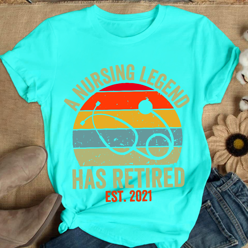 Personalized A Nursing Legend Has Retired Cotton Nurse T-shirt