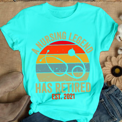 Personalized A Nursing Legend Has Retired Cotton Nurse T-shirt