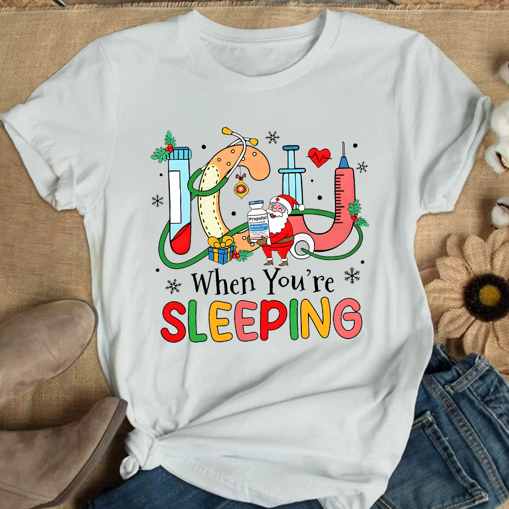 ICU When You're Sleeping Cotton Nurse T-shirt