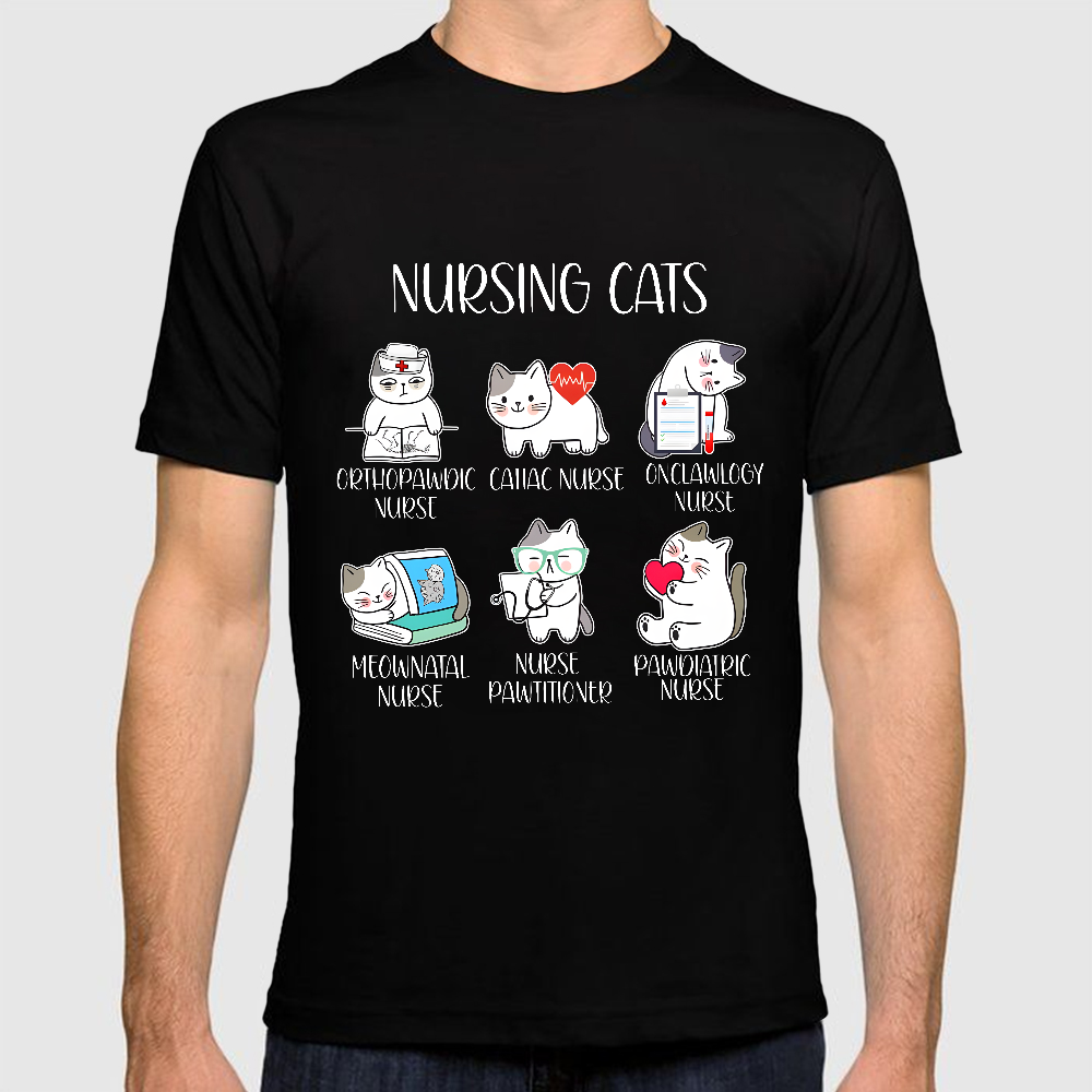 Nursing Cats Cotton Doctor T-shirt