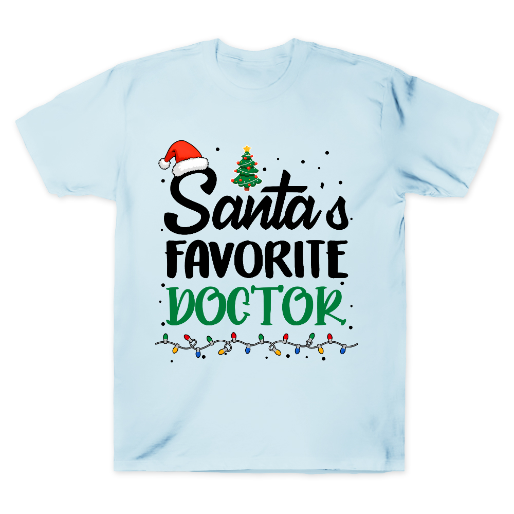 Santa’s Favorite Christmas Doctor Cotton Doctor T-shirt