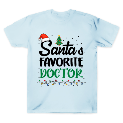 Santa’s Favorite Christmas Doctor Cotton Doctor T-shirt