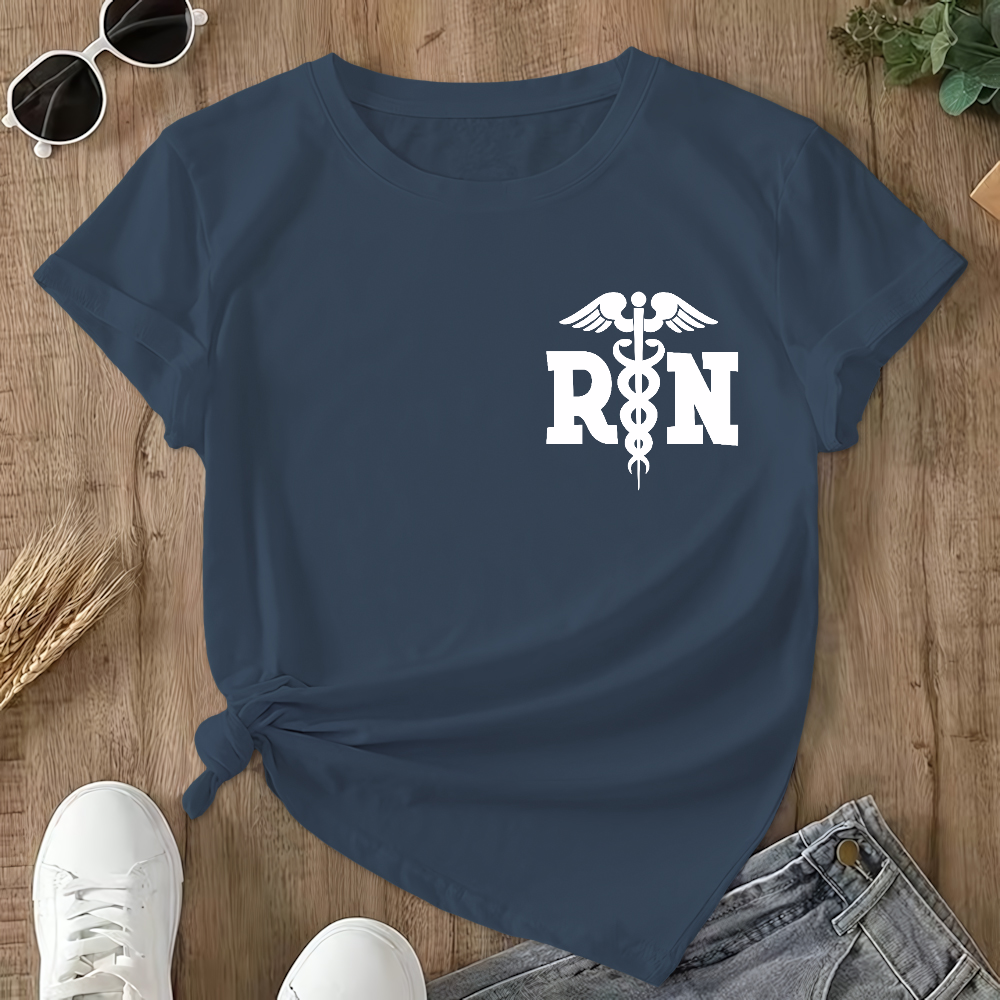 Registered Nurse Double-Sided Cotton Printed T-Shirt