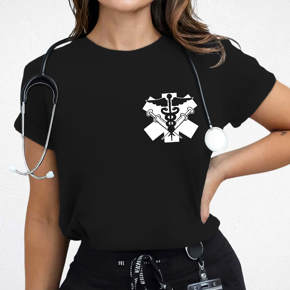 Physician Symbol Doctor Nurse Cotton Nurse T-shirt
