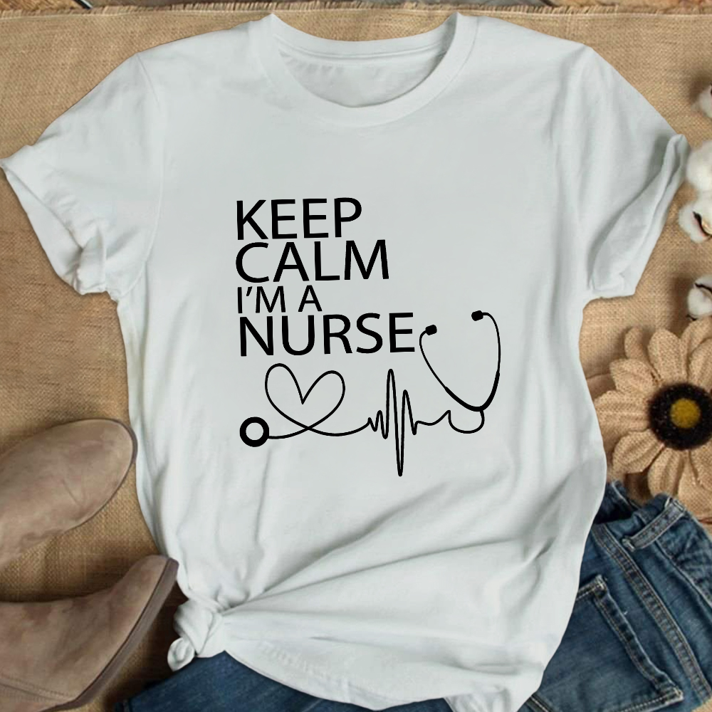 Keep Calm I‘m A Nurse Cotton Nurse T-shirt