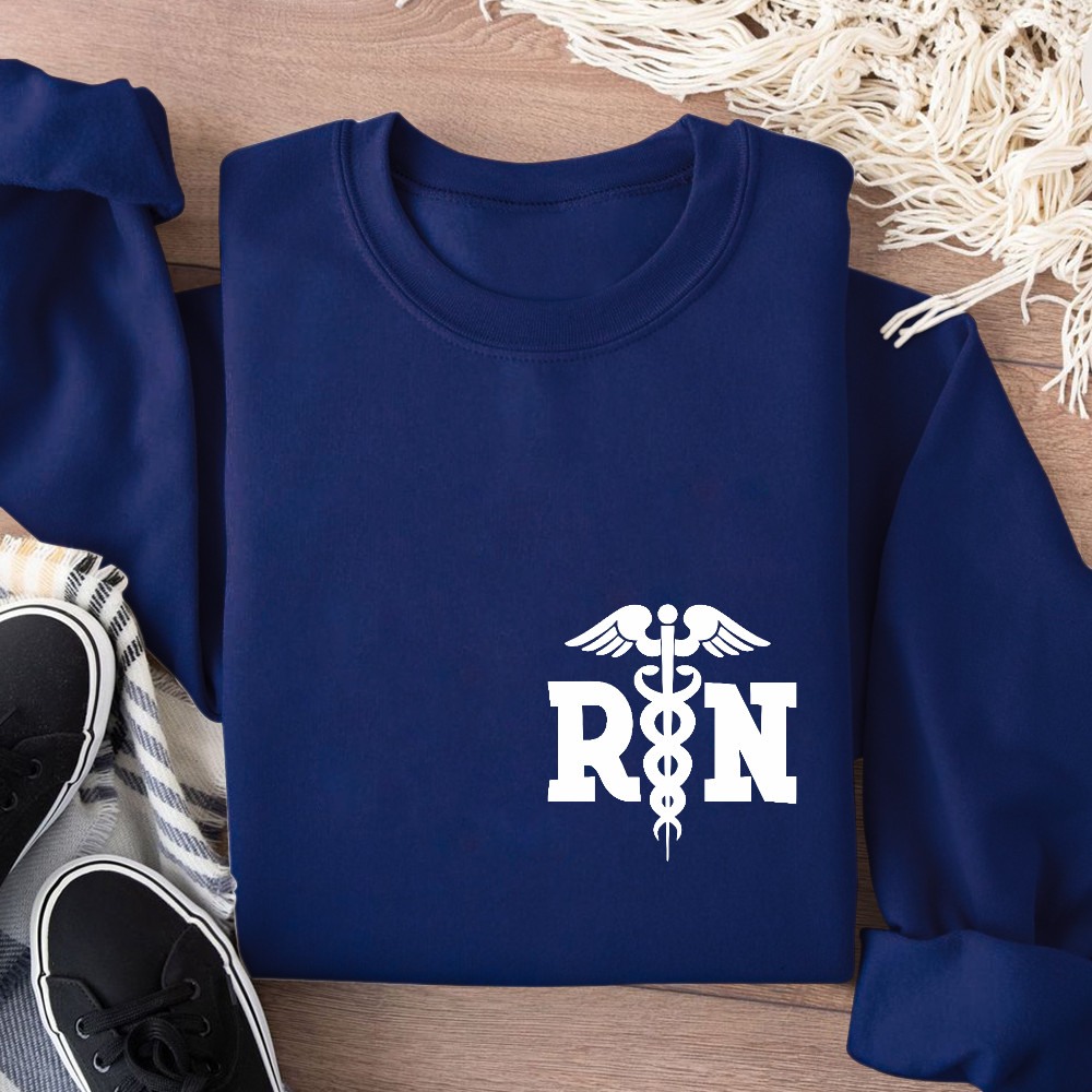 Custom Registered Nurse Cotton Pullover Sweatshirt