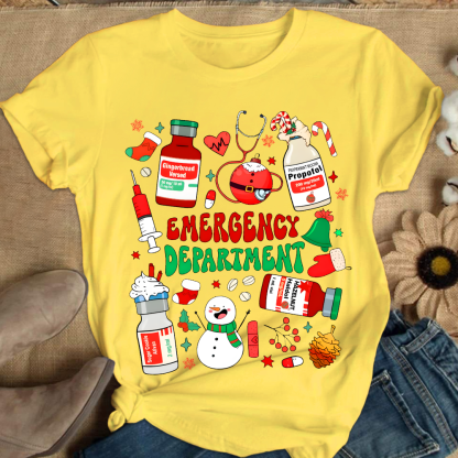 Emergency Department Cotton Nurse T-shirt