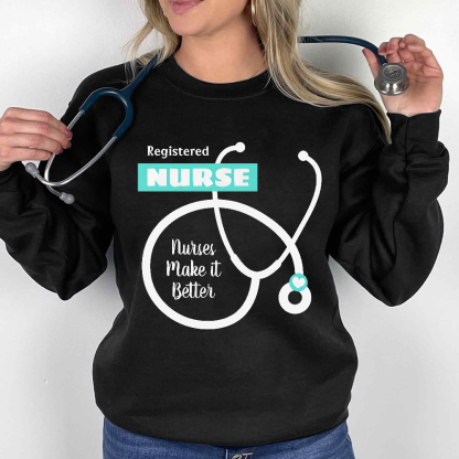 Cute RN Nursing Cotton Pullover Sweatshirt