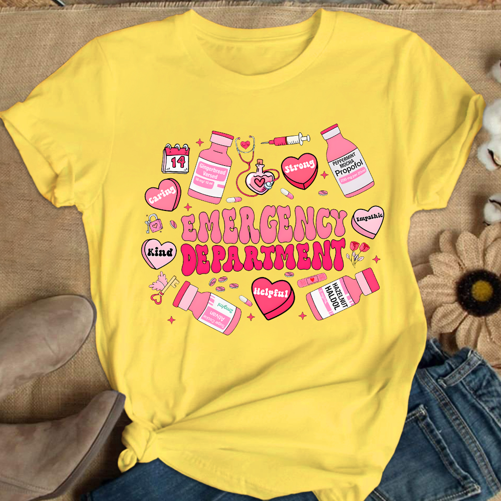 Emergency Department Gift Cotton Nurse T-shirt
