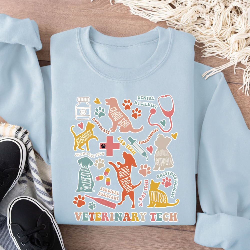 Eterinary Technician Cotton Pullover Sweatshirt