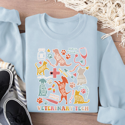 Eterinary Technician Cotton Pullover Sweatshirt
