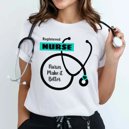 Cute RN Nursing Cotton Nurse T-shirt