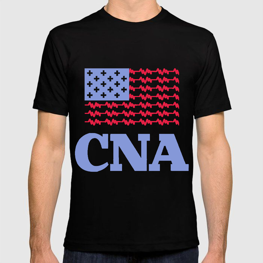 CNA USA Flag July 4th Cotton Doctor T-shirt