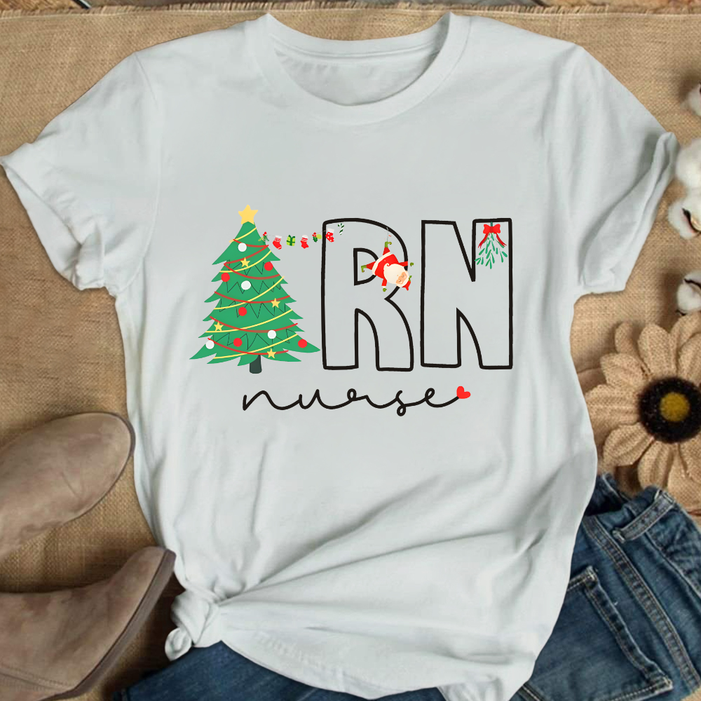 Christmas EN Nurse Cotton Nurse T-shirt