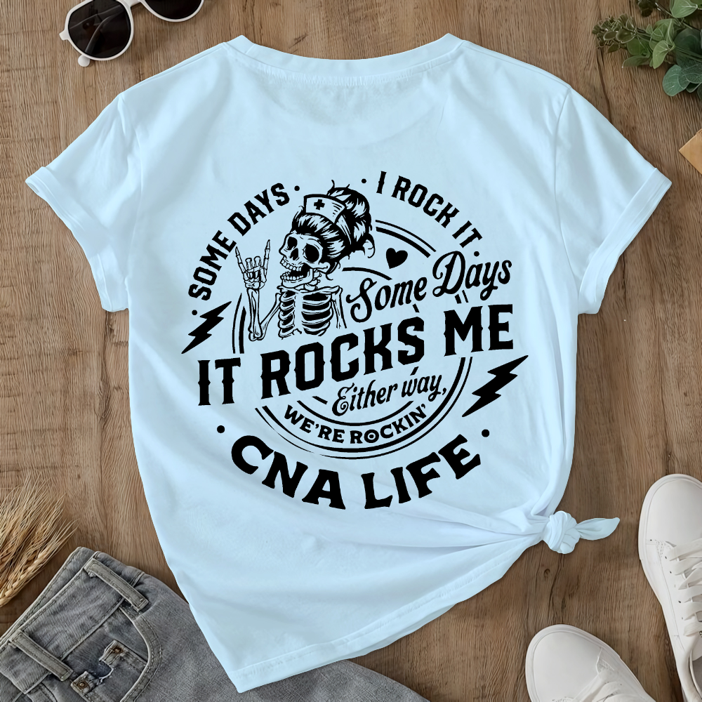 CNA Life Double-Sided Cotton Printed T-Shirt