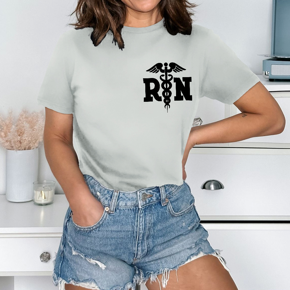 Custom Registered Nurse Cotton Nurse T-shirt
