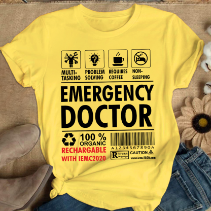 Emergency Doctor's Manual Cotton Nurse T-shirt