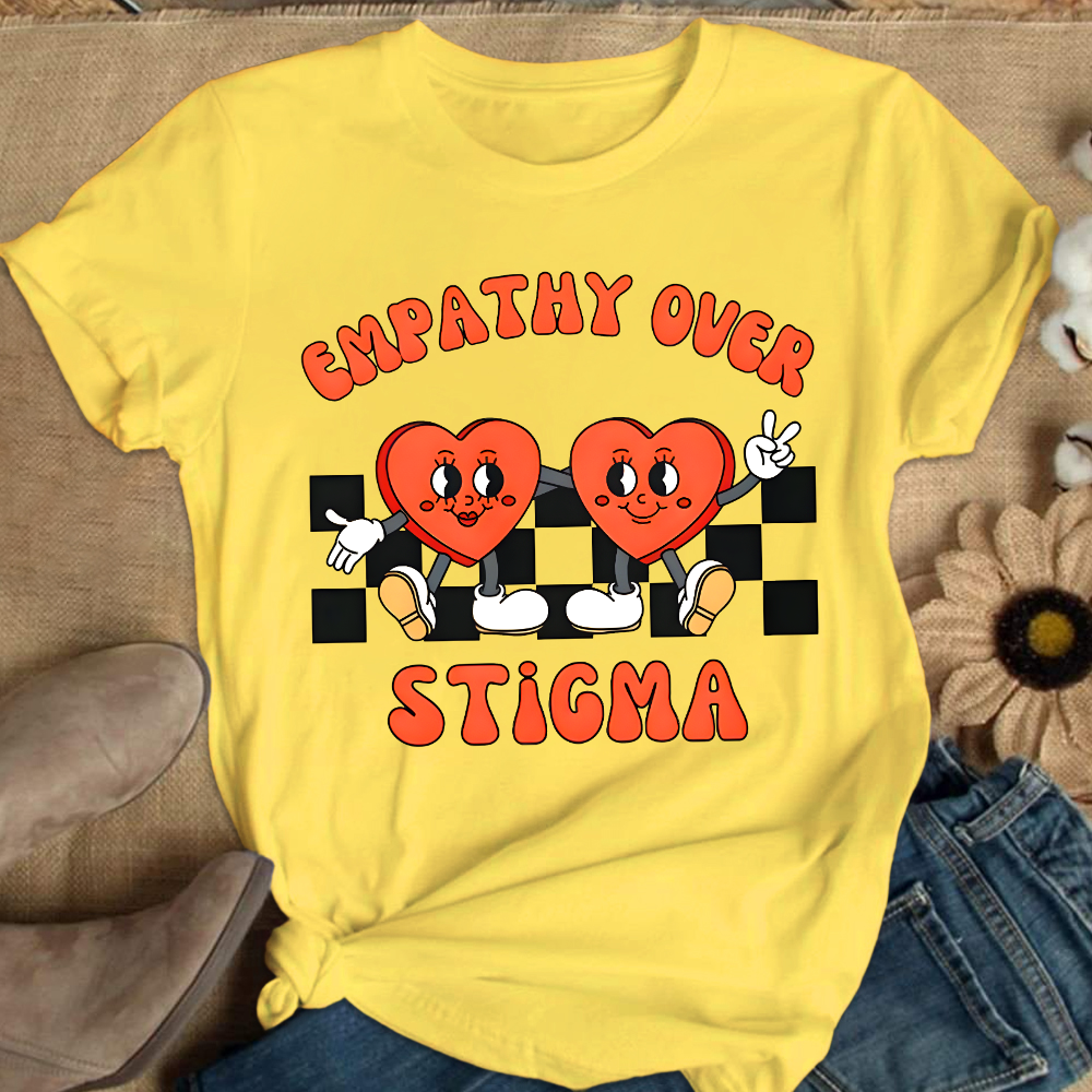 Empathy Over Stigma Cotton Nurse T-shirt