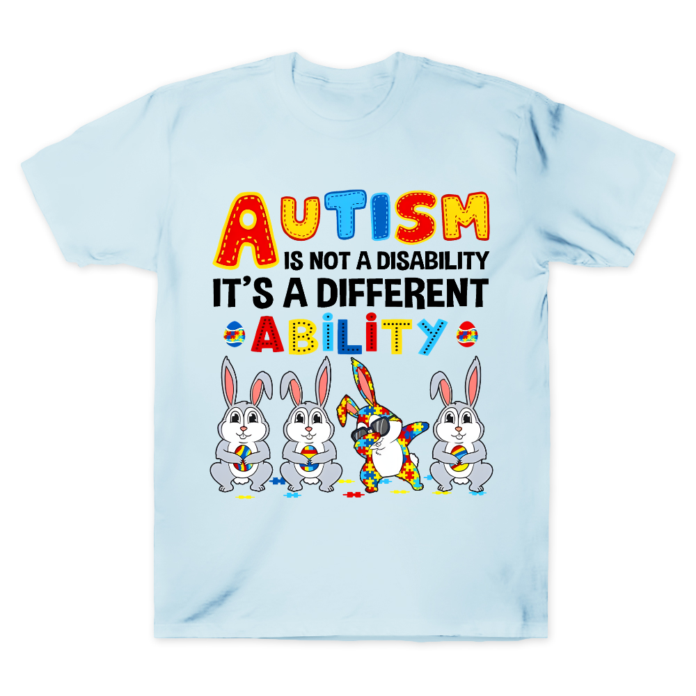 Rabbits Autism Is Not A Disability It��s A Different Ability Cotton Doctor T-shirt