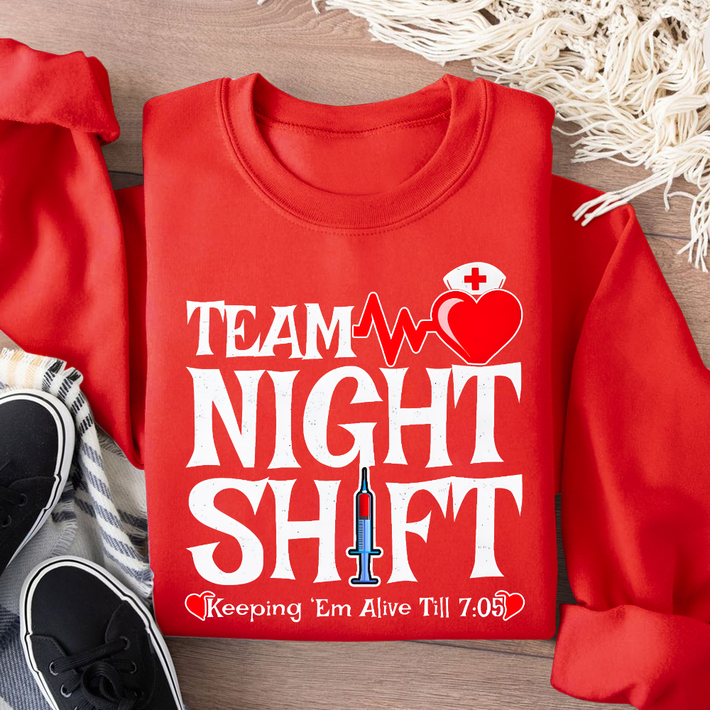 Team Night Shift Cotton Pullover Sweatshirt