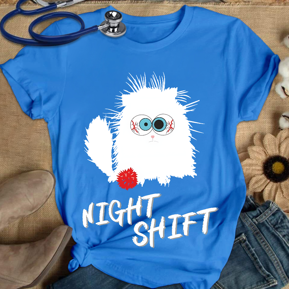 Night Shift Is Tough Cotton Nurse T-shirt