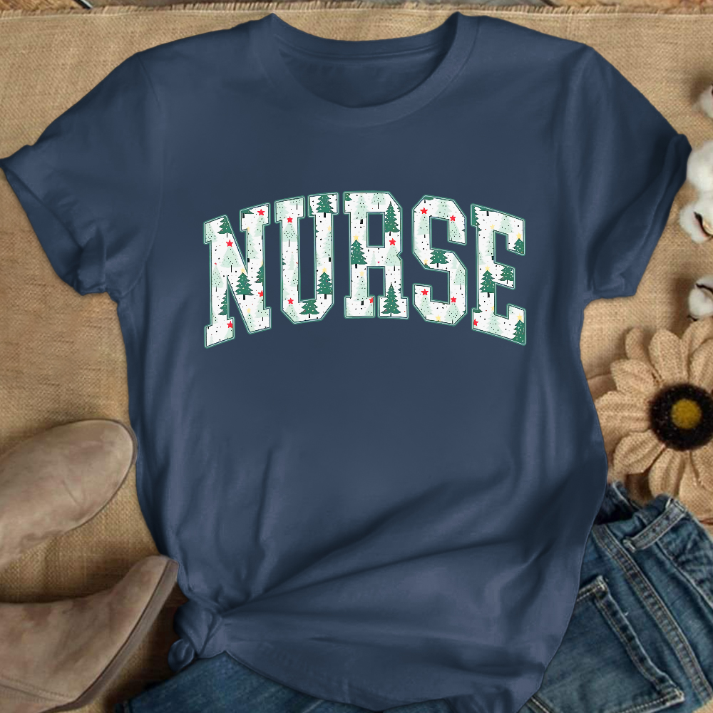 Christmas Nursing Cotton Nurse T-shirt