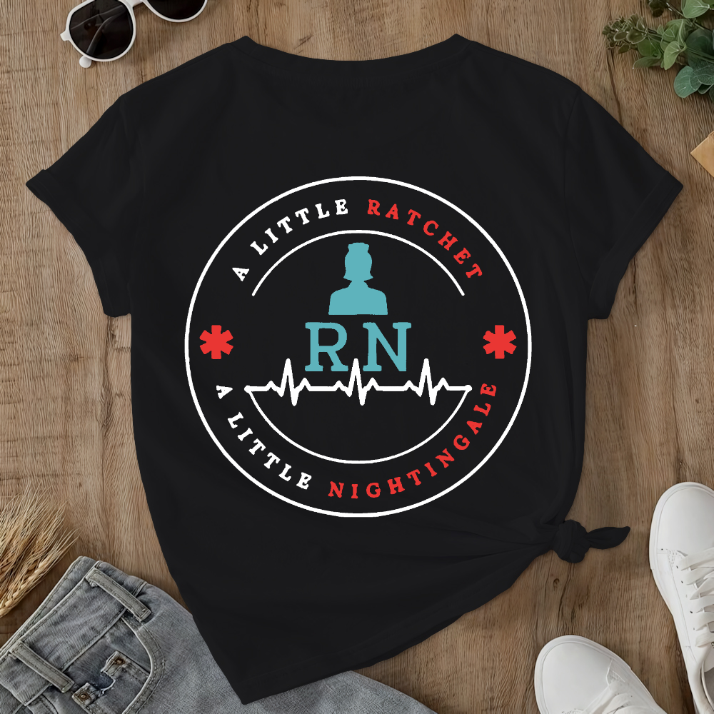 RN Ratchet & Nightingale Double-Sided Cotton Printed T-Shirt