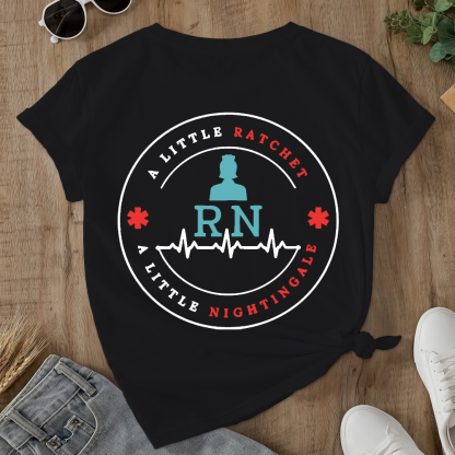 RN Ratchet & Nightingale Double-Sided Cotton Printed T-Shirt