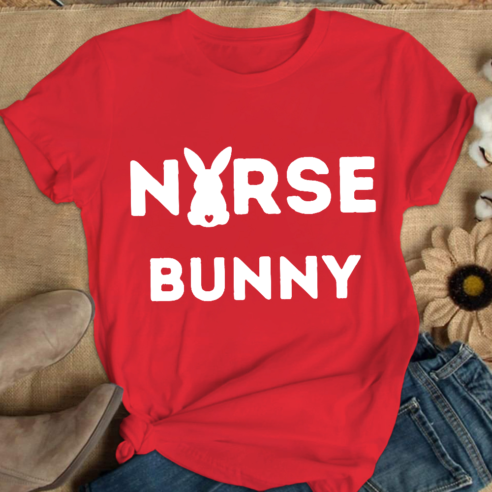 Nurse Bunny Cotton Nurse T-shirt