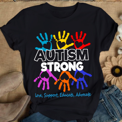 Autism Strong Cotton Nurse T-shirt