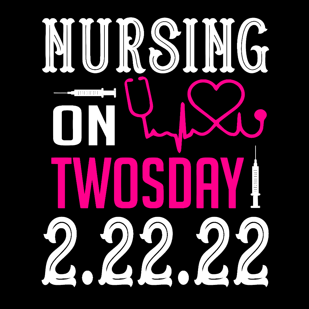 Nursing School On TwosDay Cotton Pullover Sweatshirt