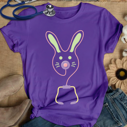 Easter Bunny Medical Tools For Nurse Or Doctor Cotton Nurse T-shirt