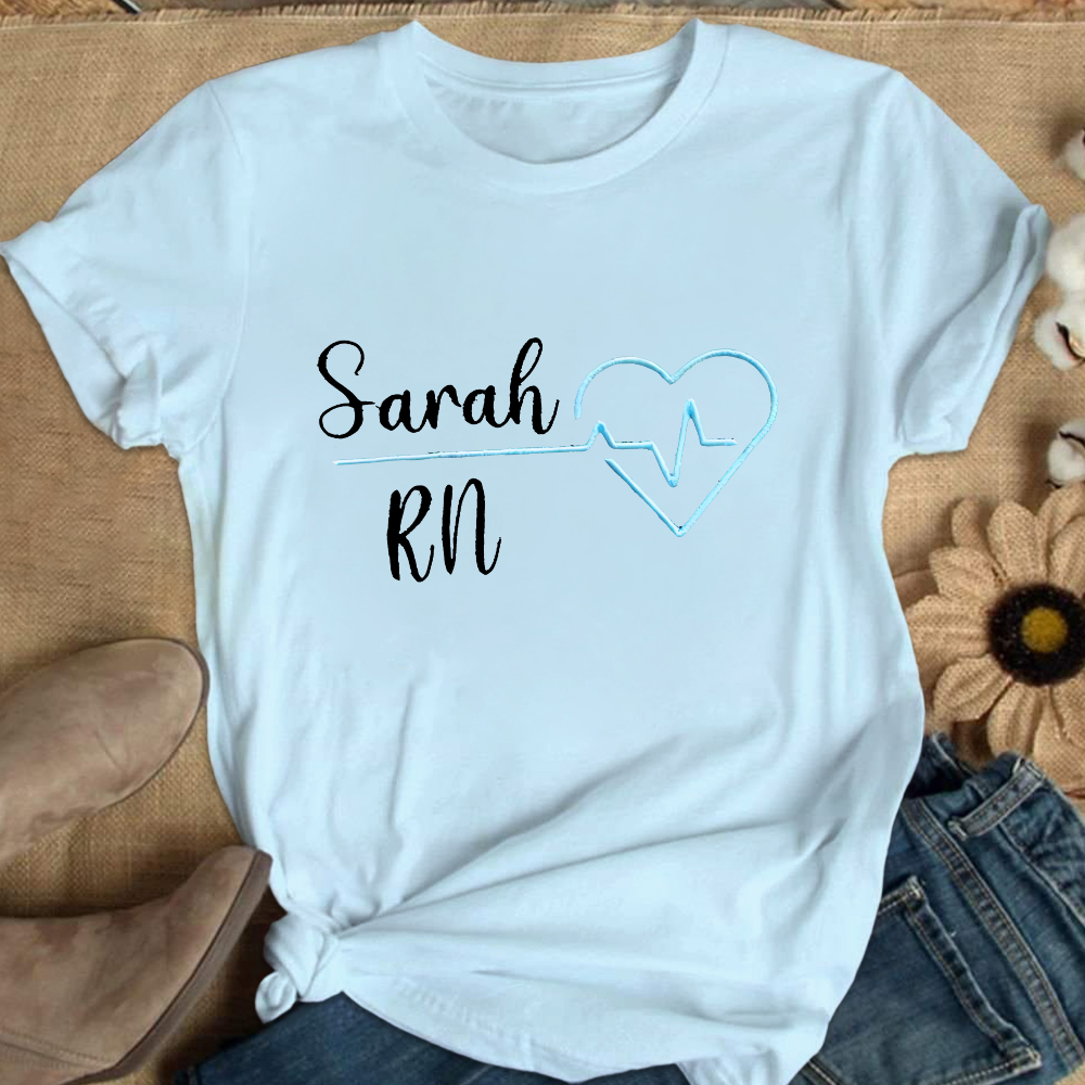 Custom RN Sarah Cotton Nurse T-shirt