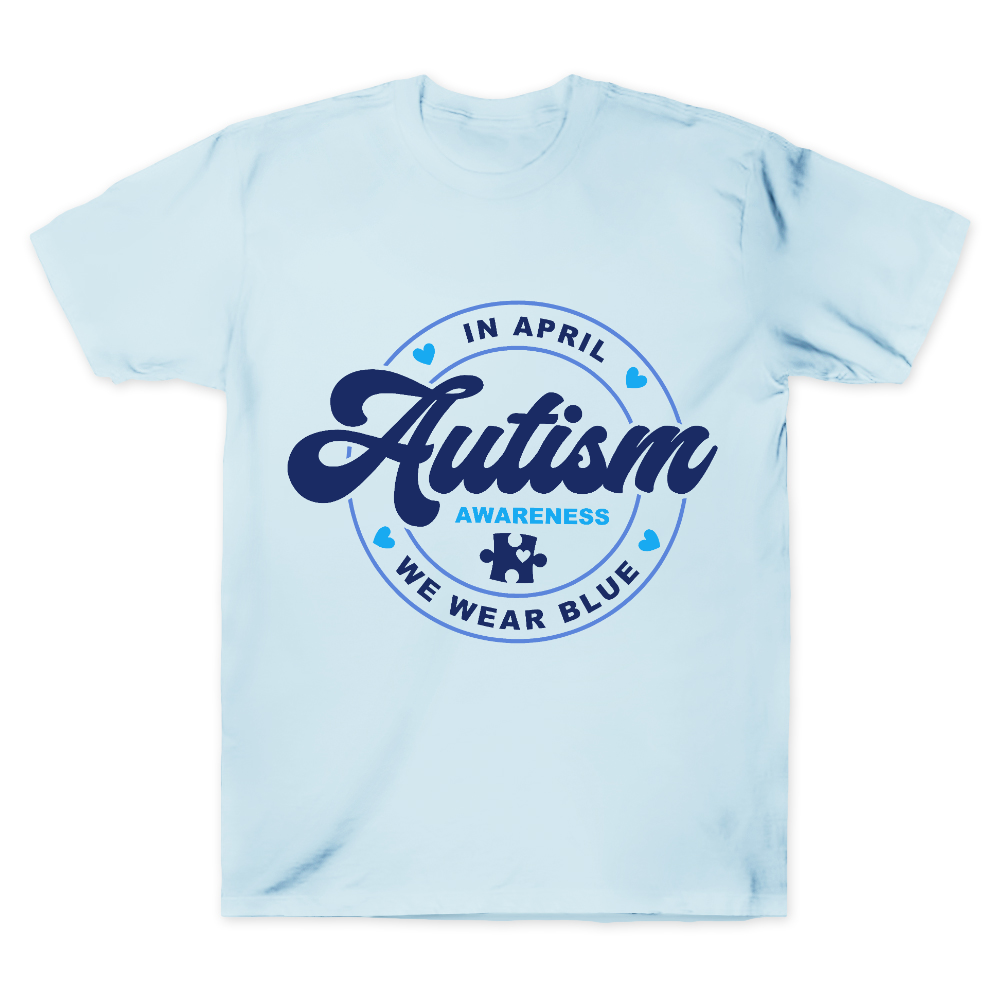 Autism Awareness In April We Wear Blue Cotton Doctor T-shirt