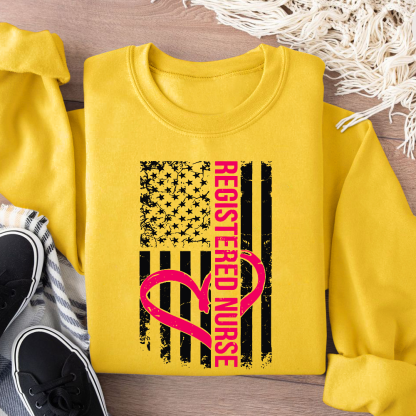 Registered Nurse Cotton Pullover Sweatshirt